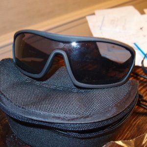 bobster ENFORCER matte blk shield sunglasses with 2 extra lens.moto/bike/sport